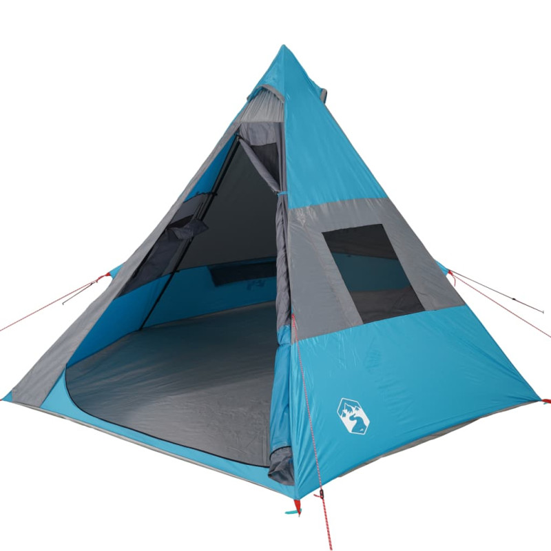 Produktbild för Campingtält 7 personer blå vattentätt