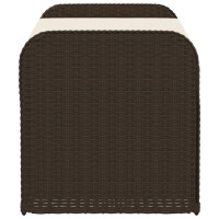 Produktbild för Förvaringsbänk med dyna brun 115x51x52 cm konstrotting