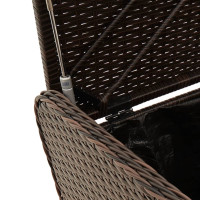 Produktbild för Förvaringsbänk med dyna brun 115x51x52 cm konstrotting