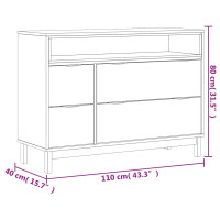 Produktbild för Byrå FLAM 110x40x80 cm massiv furu