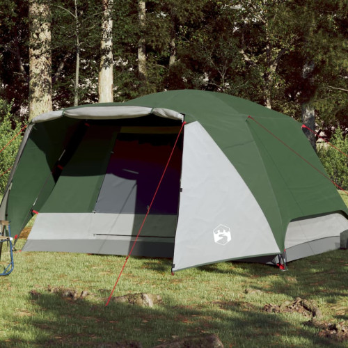 vidaXL Campingtält 4 personer grön 350x280x155 cm 190T taft