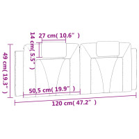 Produktbild för Dyna till huvudgavel brun 120 cm konstläder