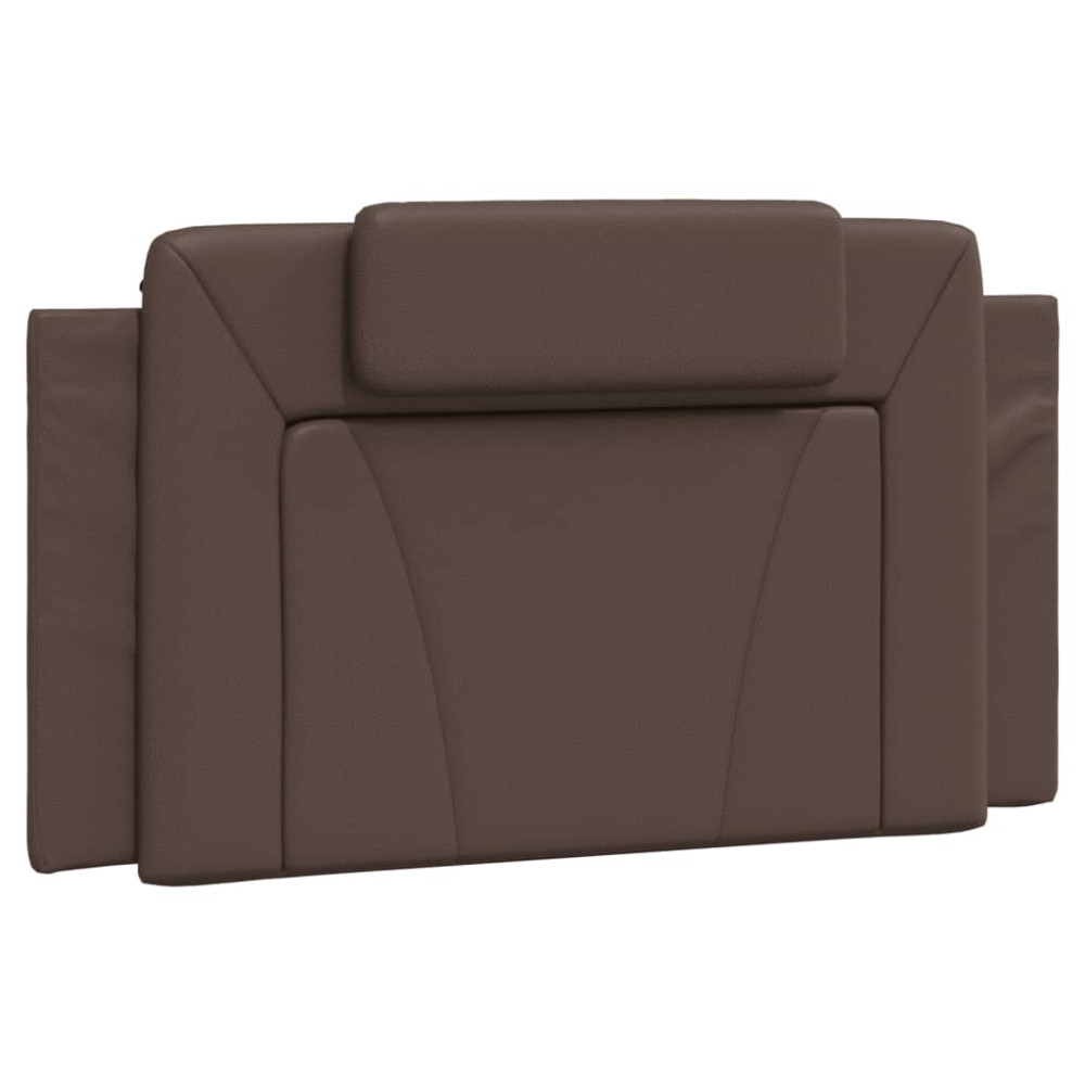 Produktbild för Headboard Cushion "Viana" Brown 100 cm Faux Leather