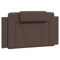 Produktbild för Headboard Cushion "Viana" Brown 100 cm Faux Leather