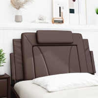 Produktbild för Headboard Cushion "Viana" Brown 100 cm Faux Leather