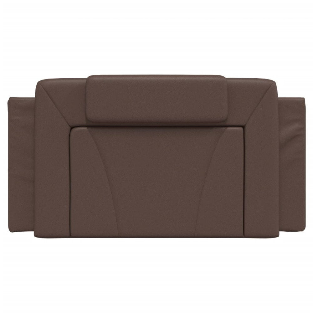 Produktbild för Headboard Cushion "Viana" Brown 100 cm Faux Leather