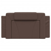 Produktbild för Headboard Cushion "Viana" Brown 100 cm Faux Leather