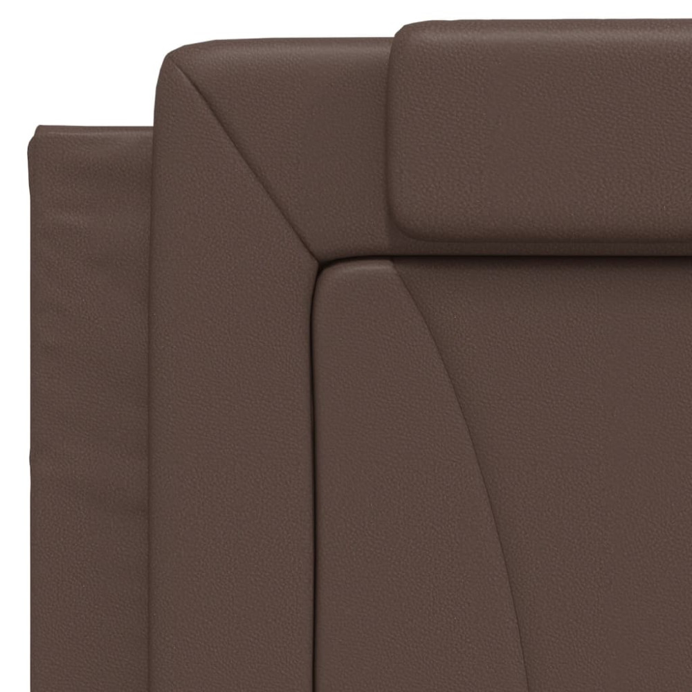 Produktbild för Headboard Cushion "Viana" Brown 100 cm Faux Leather