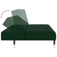Produktbild för Bäddsoffa 2-sits mörkgrön sammet