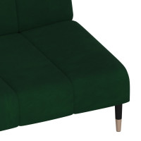 Produktbild för Bäddsoffa 2-sits mörkgrön sammet