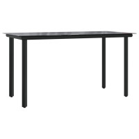 Produktbild för Matgrupp för trädgården med dynor 5 delar beige konstrotting