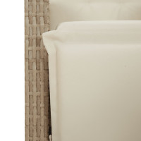Produktbild för Matgrupp för trädgården med dynor 5 delar beige konstrotting