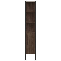 Produktbild för Badrumsskåp brun ek 33x33x185,5 cm konstruerat trä