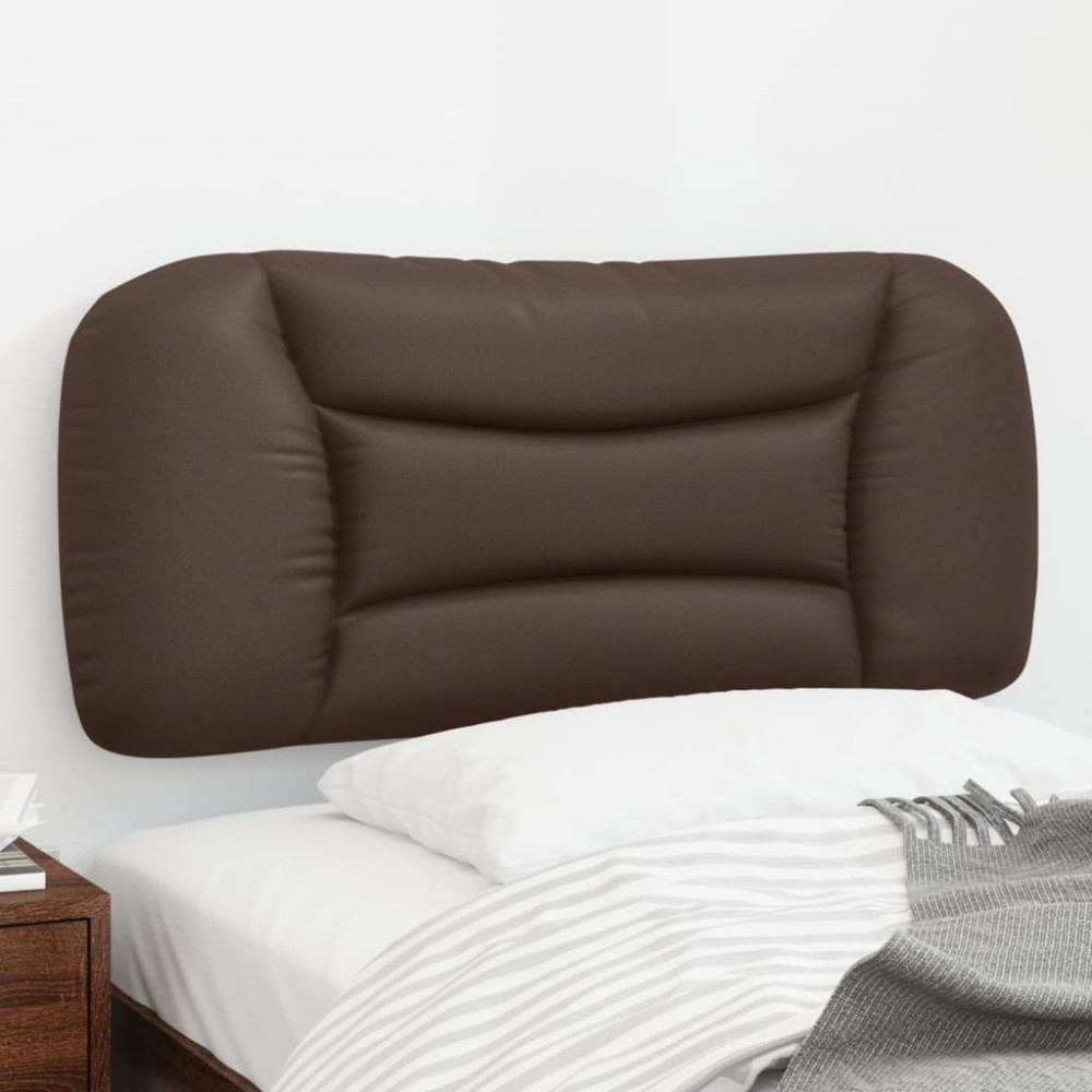 Produktbild för Headboard Cushion "Hvar" Brown 80 cm Faux Leather