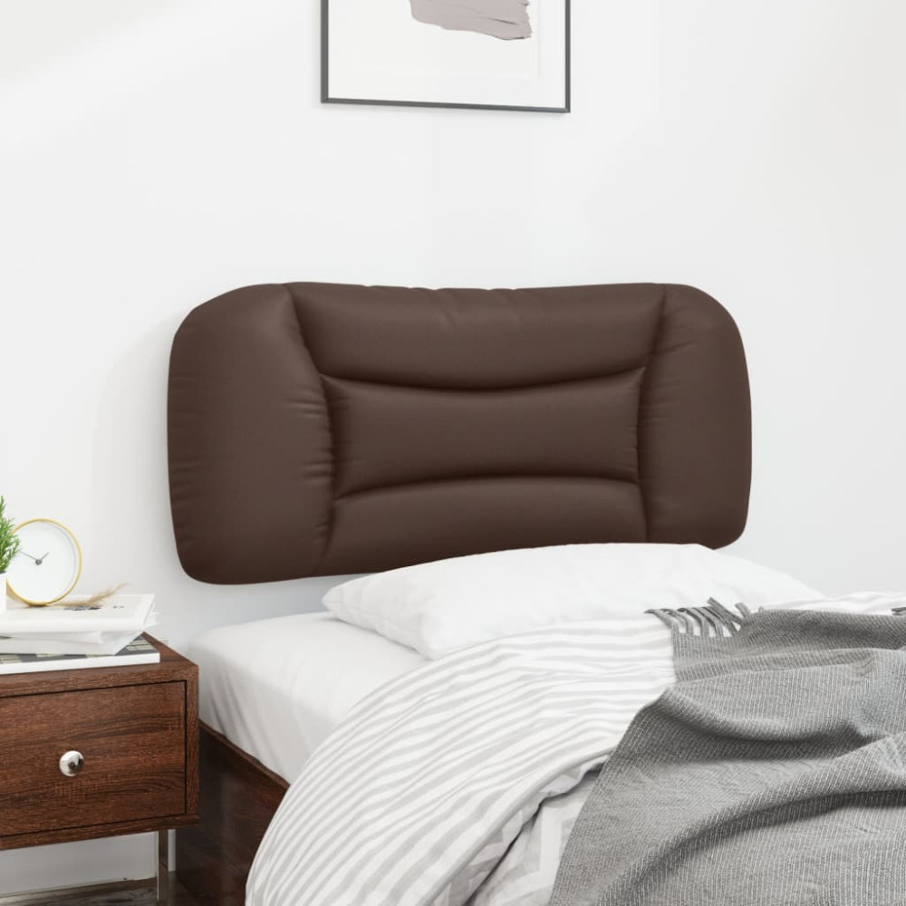 Produktbild för Headboard Cushion "Hvar" Brown 80 cm Faux Leather