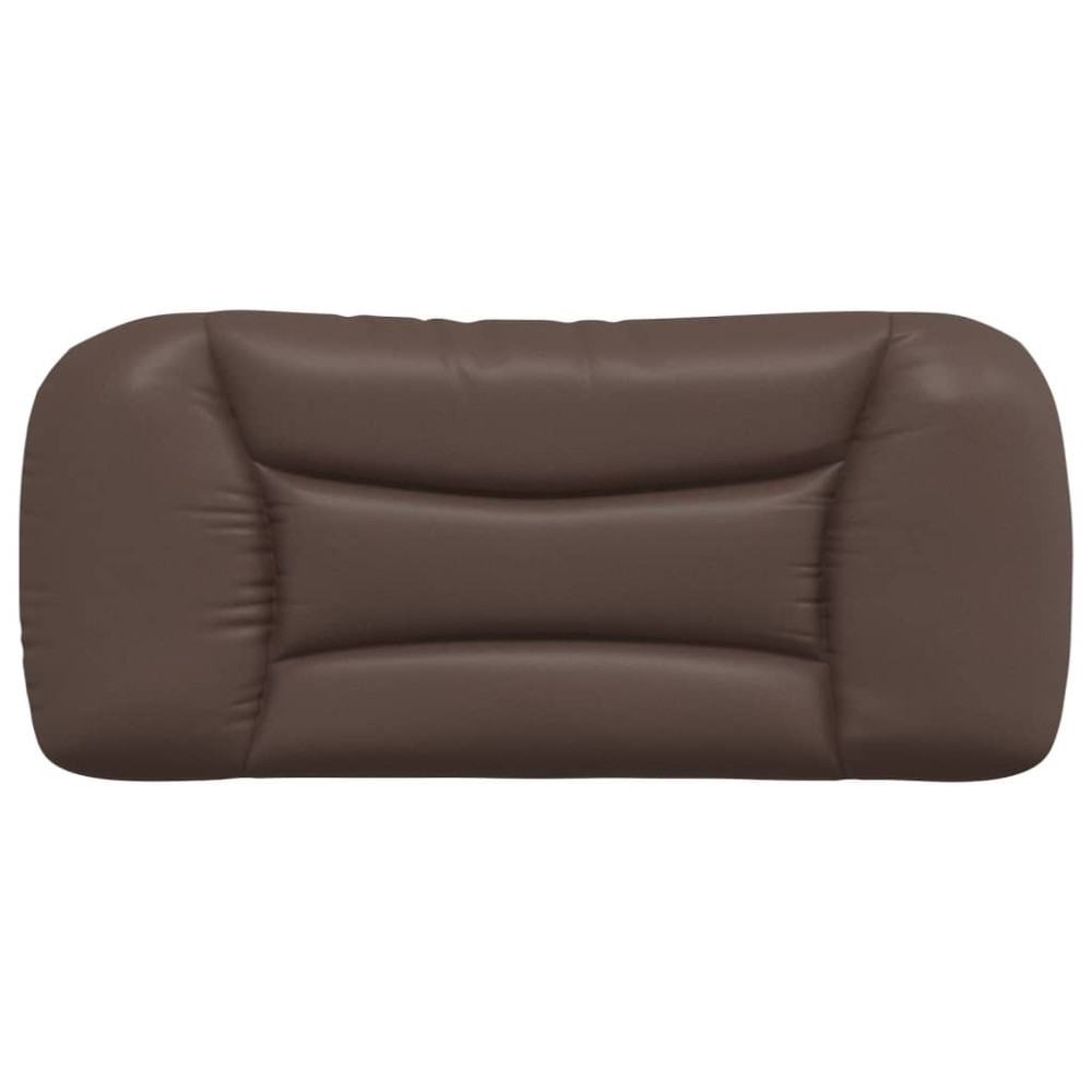 Produktbild för Headboard Cushion "Hvar" Brown 80 cm Faux Leather