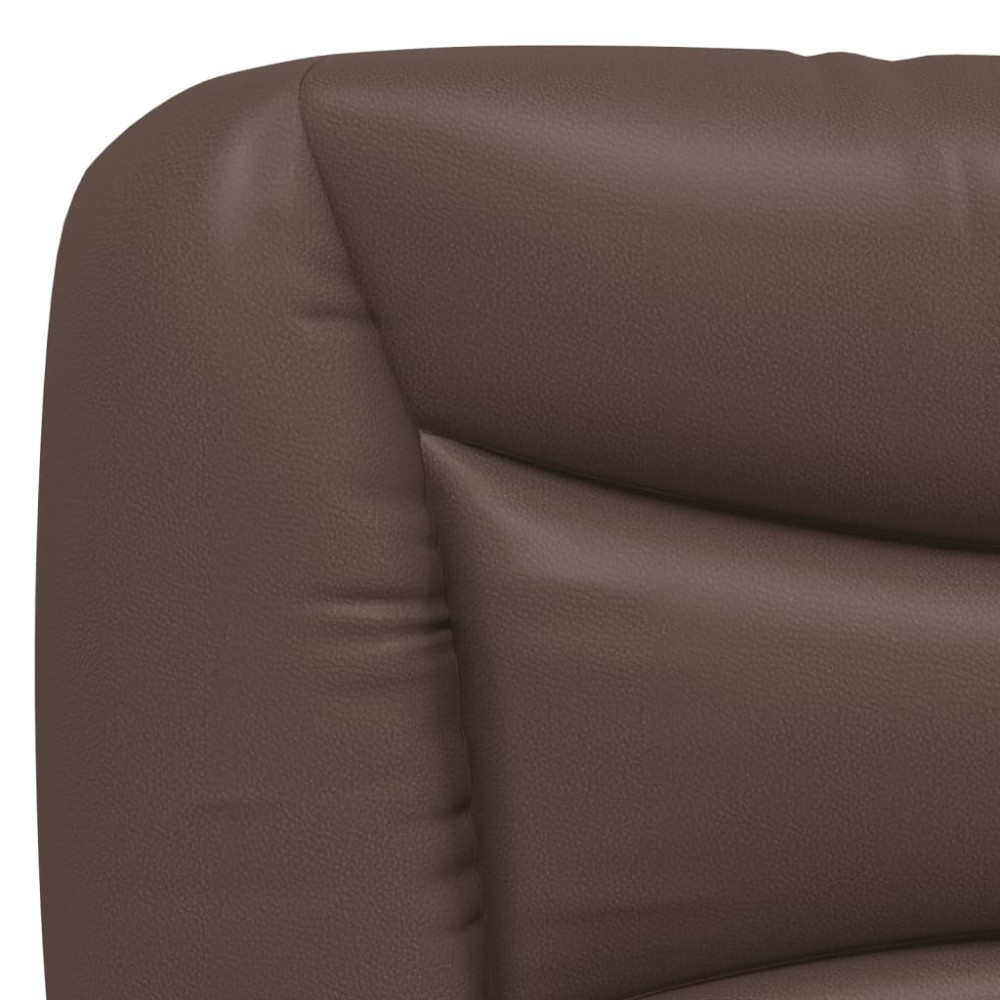 Produktbild för Headboard Cushion "Hvar" Brown 80 cm Faux Leather