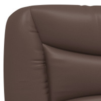 Produktbild för Headboard Cushion "Hvar" Brown 80 cm Faux Leather