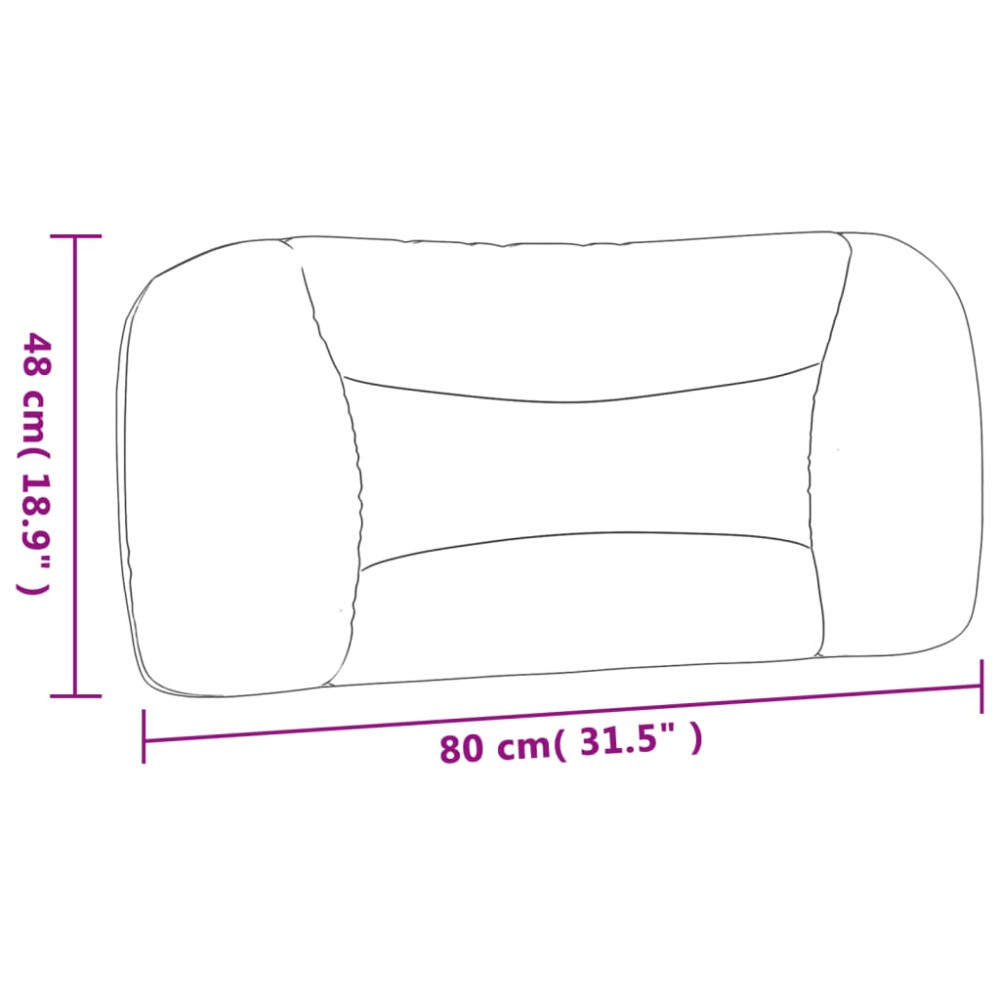 Produktbild för Headboard Cushion "Hvar" Brown 80 cm Faux Leather