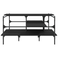 Produktbild för Soffbord svart 100x100x48,5 cm konstruerat trä