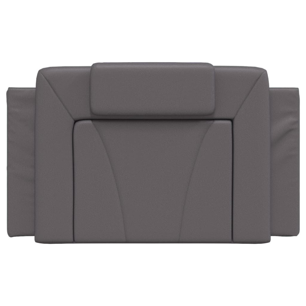 Produktbild för Headboard Cushion "Viana" Grey 80 cm Faux Leather