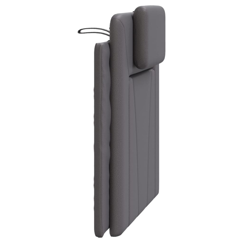 Produktbild för Headboard Cushion "Viana" Grey 80 cm Faux Leather