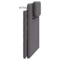 Produktbild för Headboard Cushion "Viana" Grey 80 cm Faux Leather