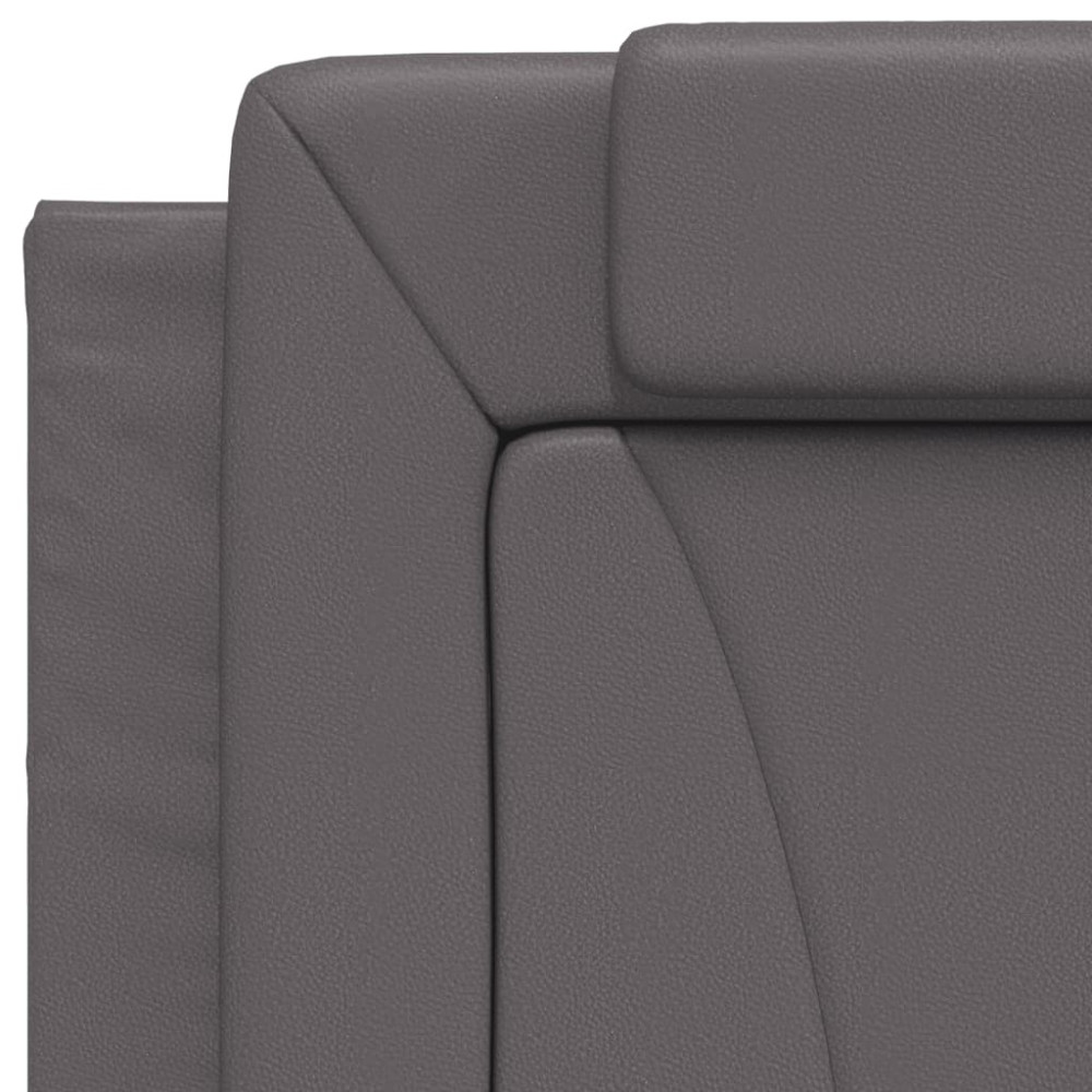 Produktbild för Headboard Cushion "Viana" Grey 80 cm Faux Leather