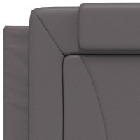 Produktbild för Headboard Cushion "Viana" Grey 80 cm Faux Leather
