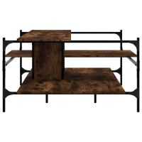 Produktbild för Soffbord rökfärgad ek 100x100x48,5 cm konstruerat trä