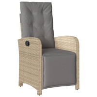 Produktbild för Bistrogrupp med dynor 3 delar beige konstrotting