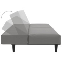 Produktbild för Bäddsoffa 2-sits ljusgrå sammet