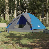 Miniatyr av produktbild för Campingtält 3 personer blå vattentätt