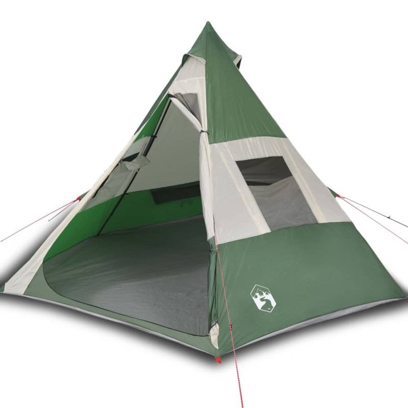 Produktbild för Campingtält 7 personer grön vattentätt