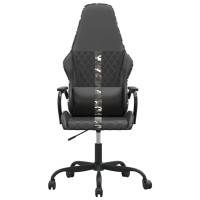 Produktbild för Gamingstol med massage kamouflage och svart konstläder