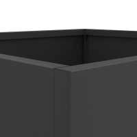 Miniatyr av produktbild för Odlingslådor 2 st svart 49x47x46 cm kallvalsat stål