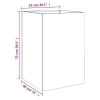 Produktbild för Odlingslåda silver 52x48x75 cm galvaniserat stål