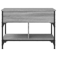 Produktbild för Soffbord grå sonoma 70x50x50 cm konstruerat trä och metall
