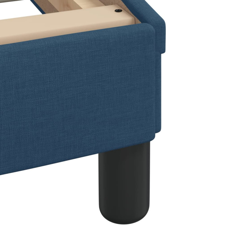 Produktbild för Sängram med huvudgavel blå 80x200 cm tyg