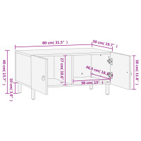 Produktbild för Soffbord 80x50x40 cm massivt mangoträ