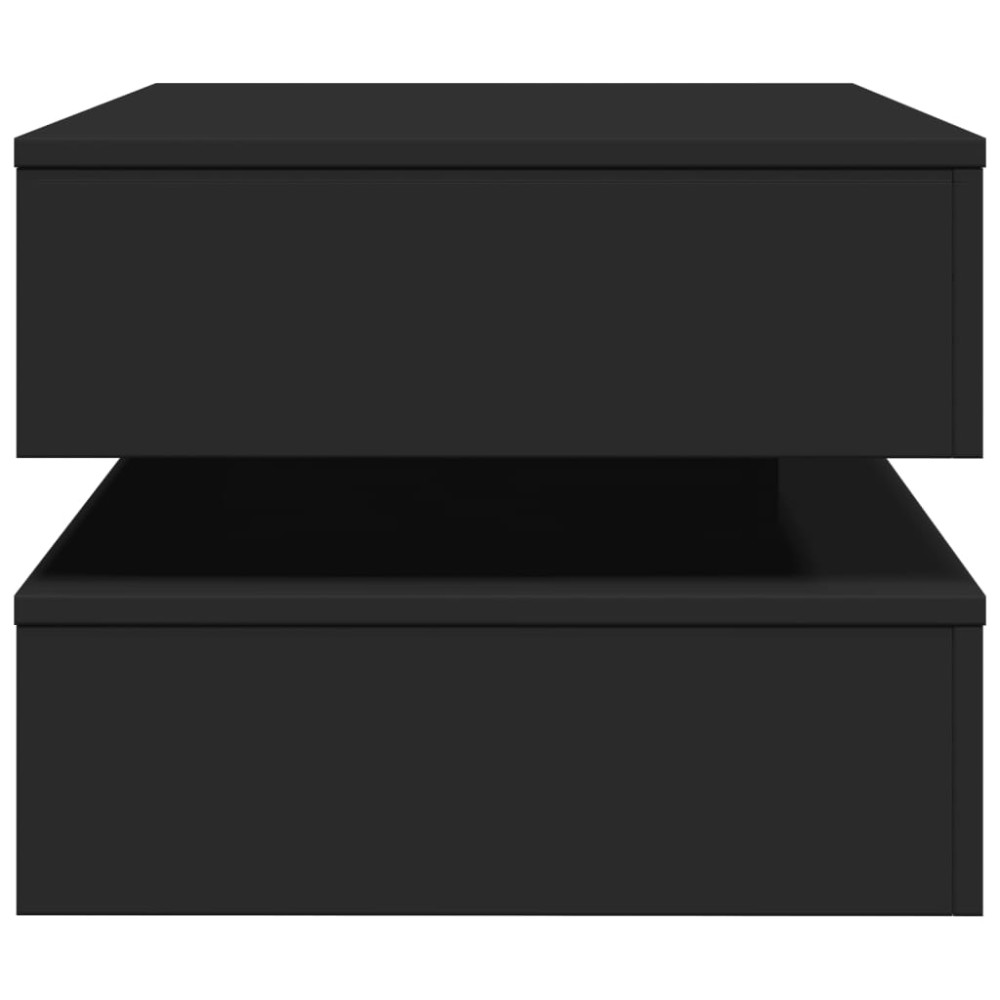 Produktbild för Soffbord med LED svart 90x50x40 cm