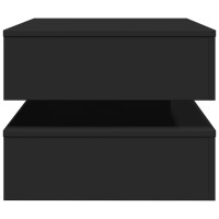 Produktbild för Soffbord med LED svart 90x50x40 cm