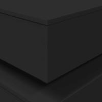 Produktbild för Soffbord med LED svart 90x50x40 cm