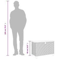 Produktbild för Dynbox grå 80x40x48 cm konstrotting akaciaträ