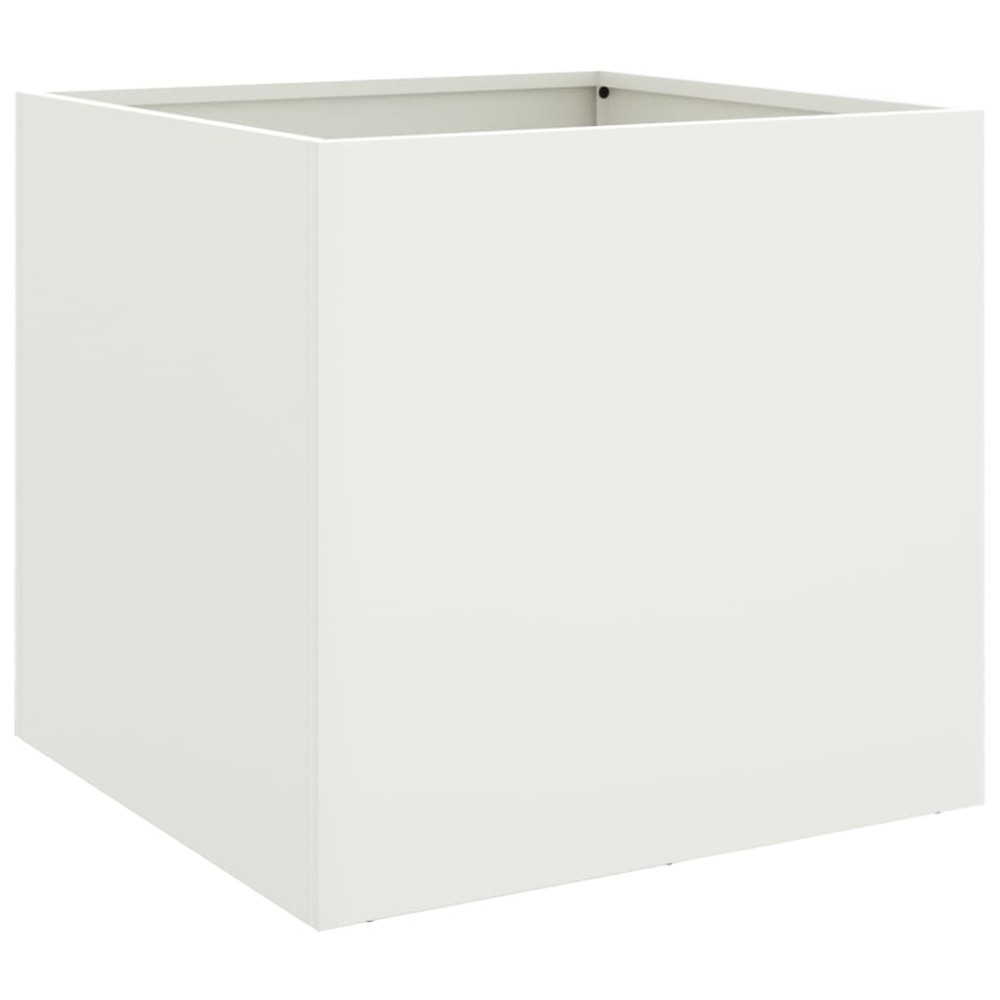 Produktbild för Odlingslådor 2 st vit 42x40x39 cm stål