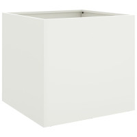 Produktbild för Odlingslådor 2 st vit 42x40x39 cm stål