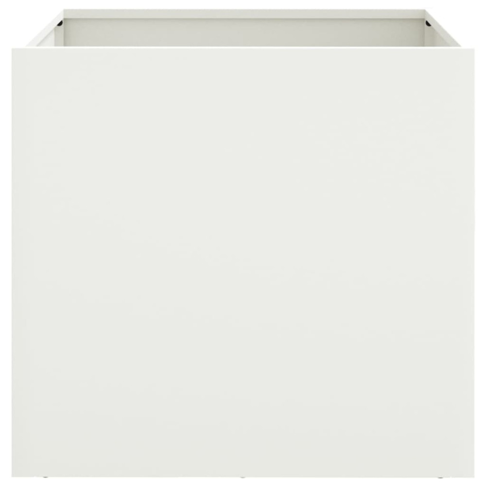 Produktbild för Odlingslådor 2 st vit 42x40x39 cm stål