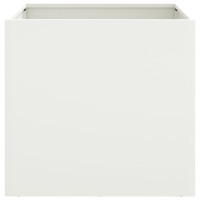 Produktbild för Odlingslådor 2 st vit 42x40x39 cm stål