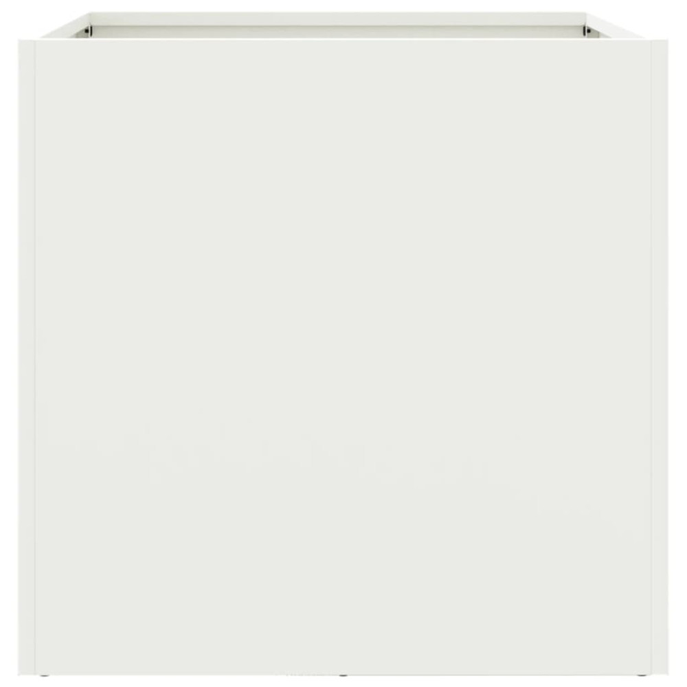 Produktbild för Odlingslådor 2 st vit 42x40x39 cm stål