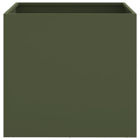 Miniatyr av produktbild för Odlingslåda olivgrön 49x47x46 cm kallvalsat stål
